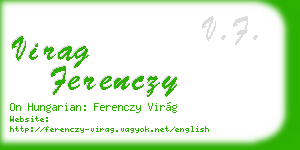 virag ferenczy business card