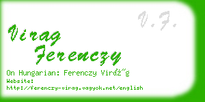 virag ferenczy business card